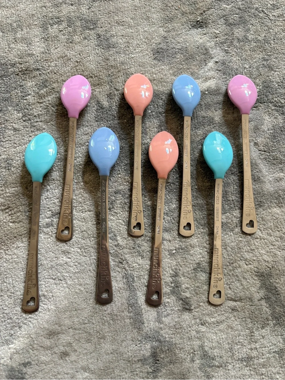 Silicone-Tipped Baby Spoons - Pastel Mix (Set of 8)